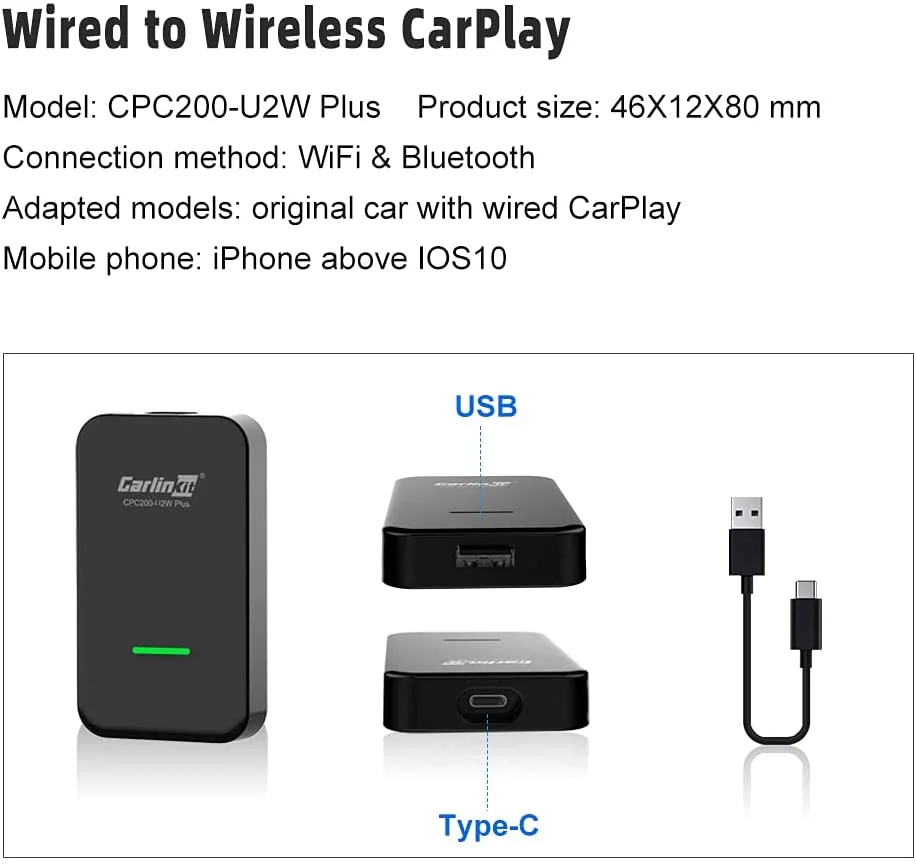 CarlinKit 3.0 Wireless CarPlay Adapter