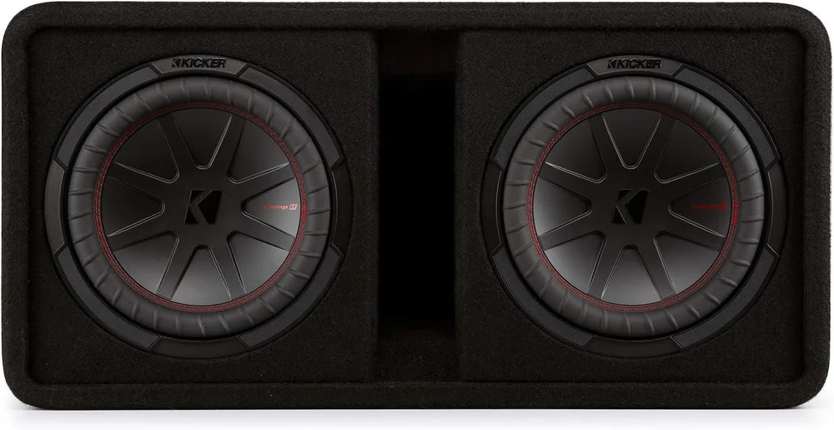 Kicker 48DCWR102 CompR Dual 10-Inch Subwoofer Enclosure