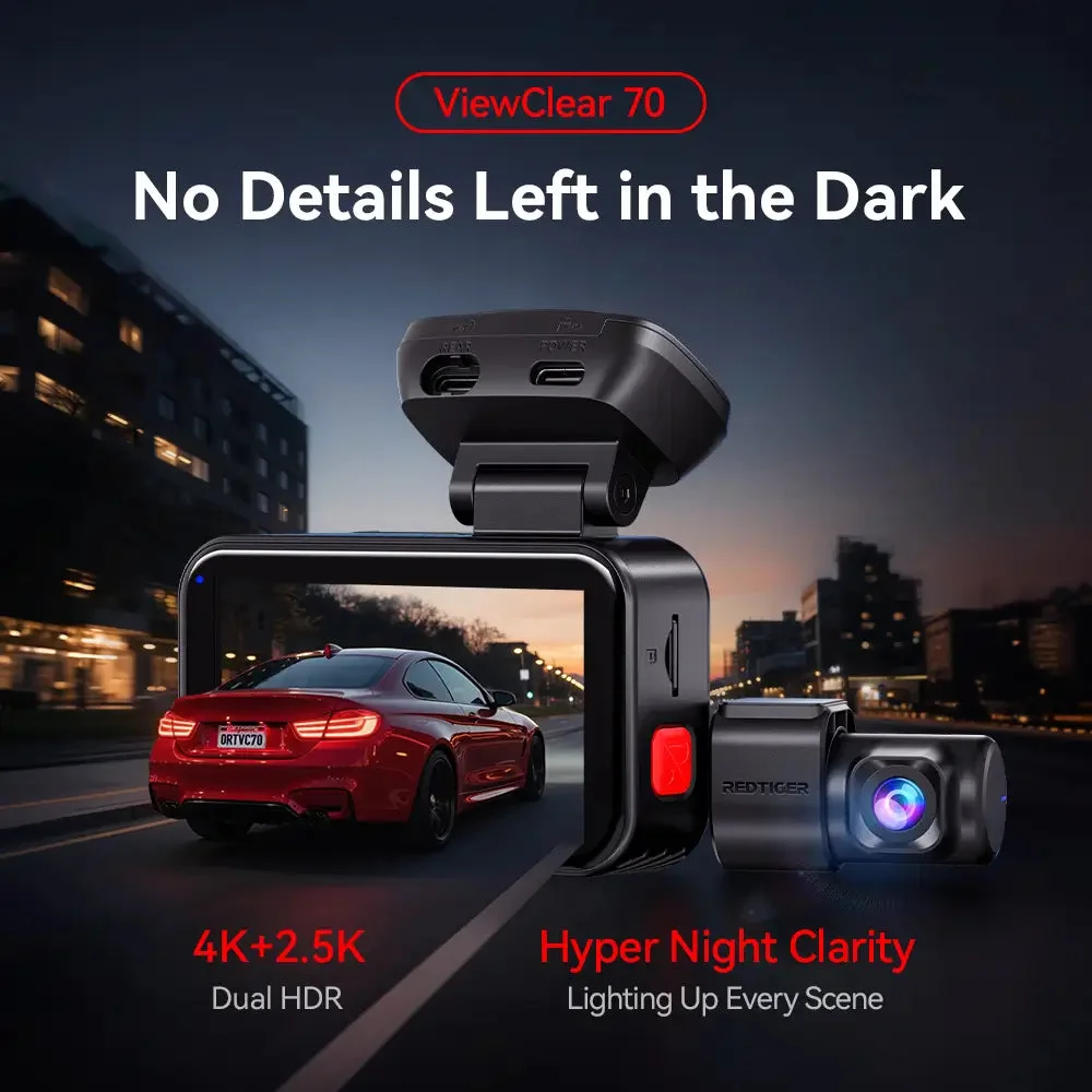 REDTIGER F7N 4K Dual Dash Cam