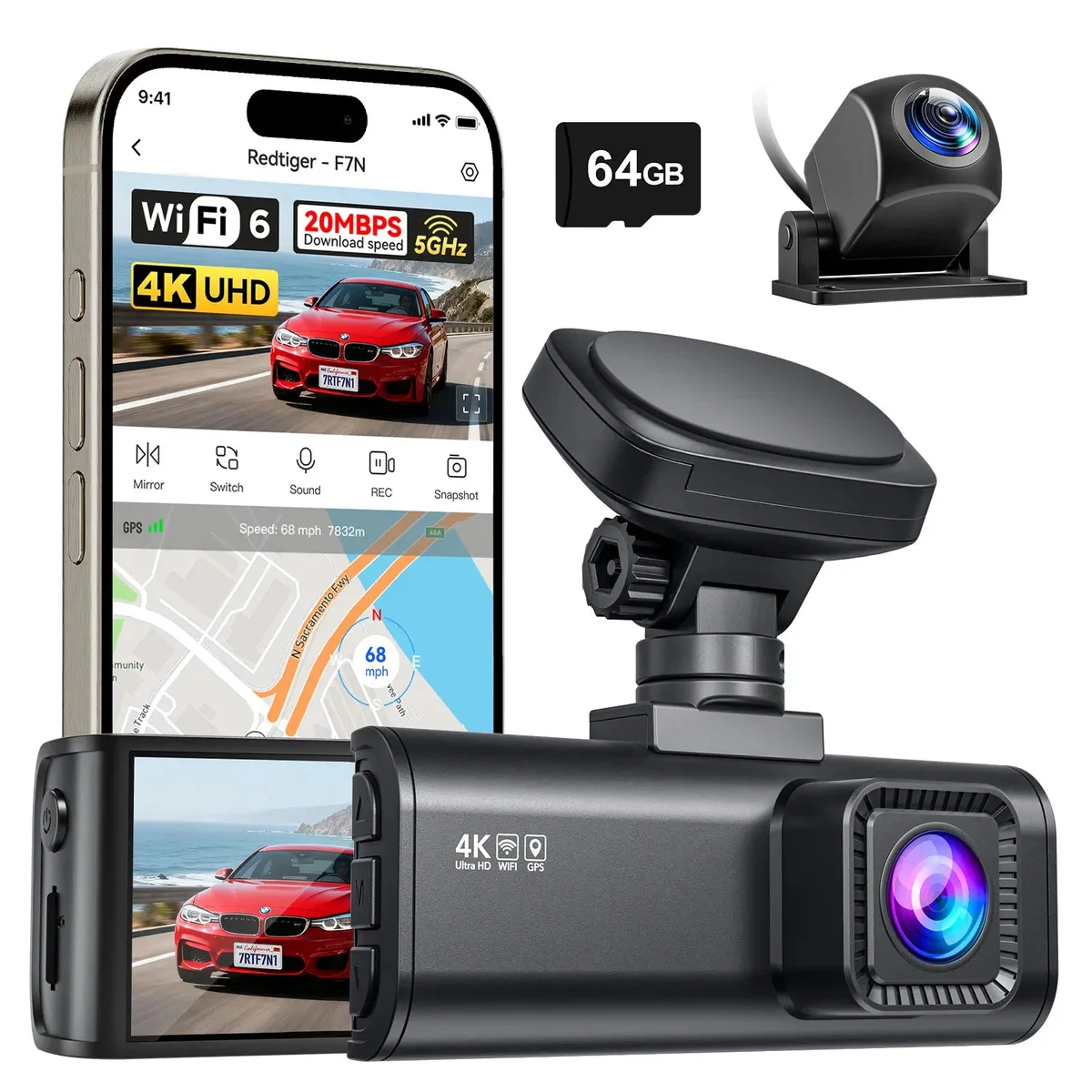 REDTIGER F7N 4K Dual Dash Cam image 3