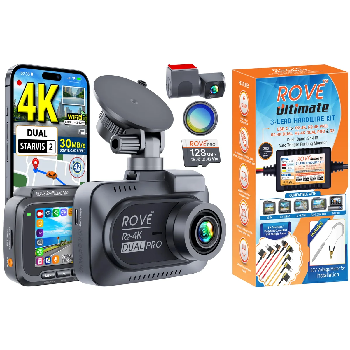 ROVE R2-4K Dual PRO Dash Cam image 2