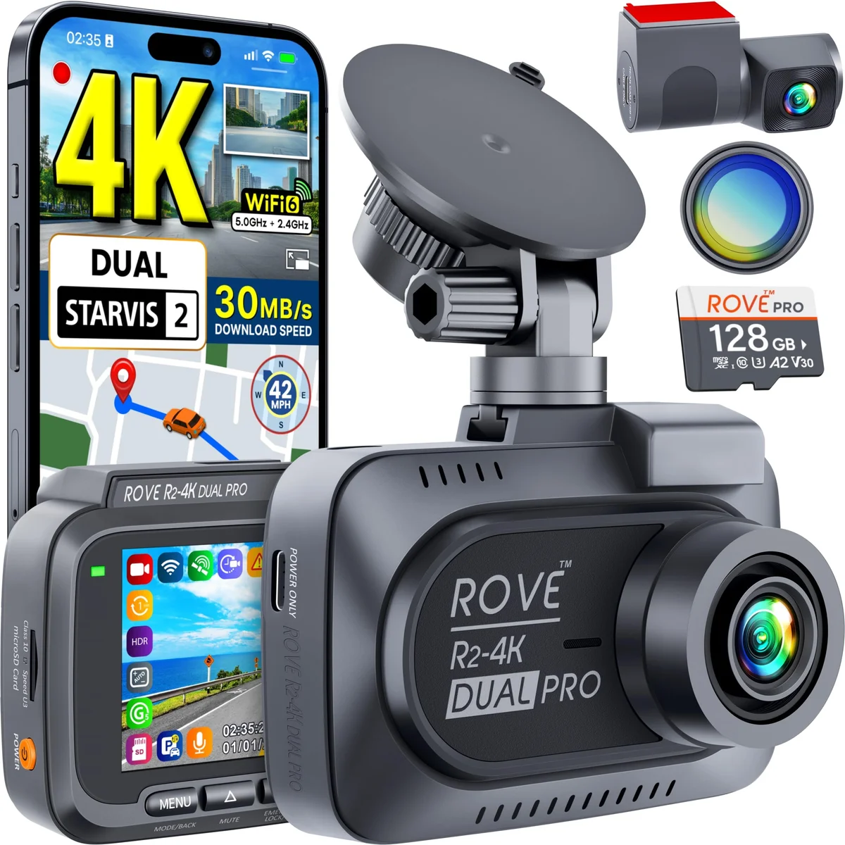 ROVE R2-4K Dual PRO Dash Cam image 3