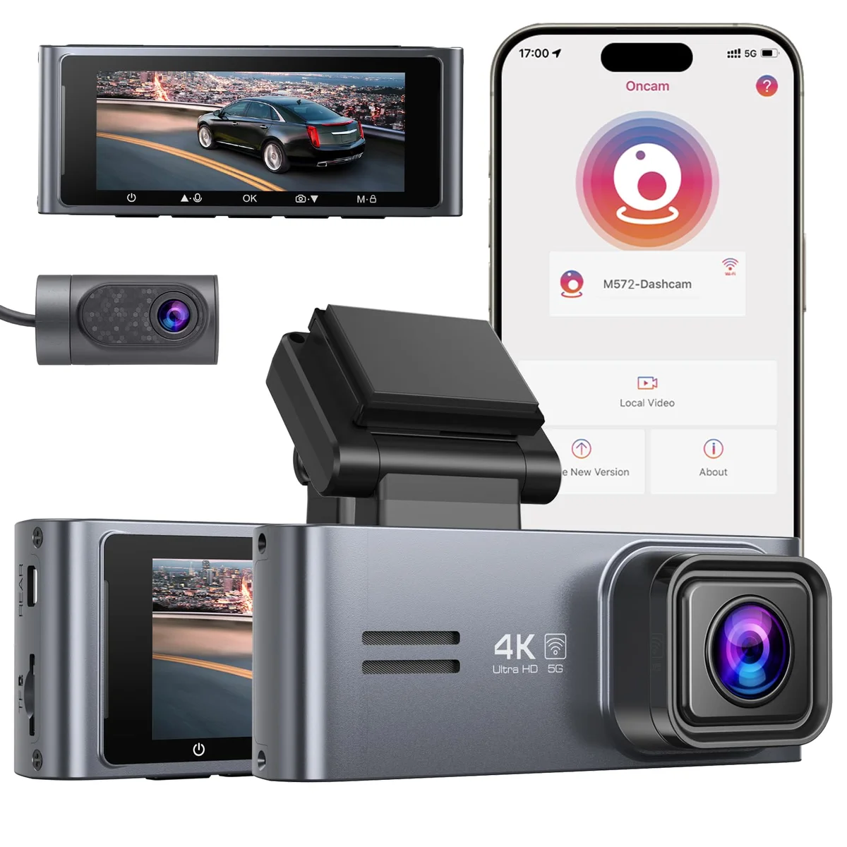 Sarmert 4K/1080P Dual Dash Cam